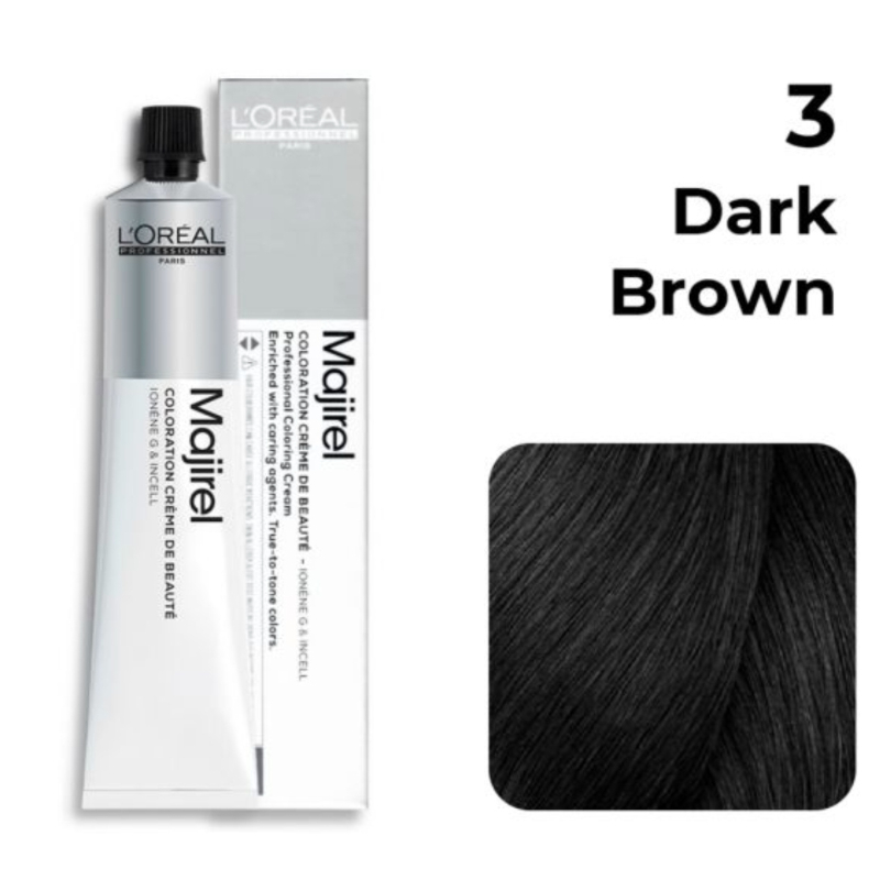 L'Oreal Majirel Color 3 Dark Brown Vibrant Hair Color