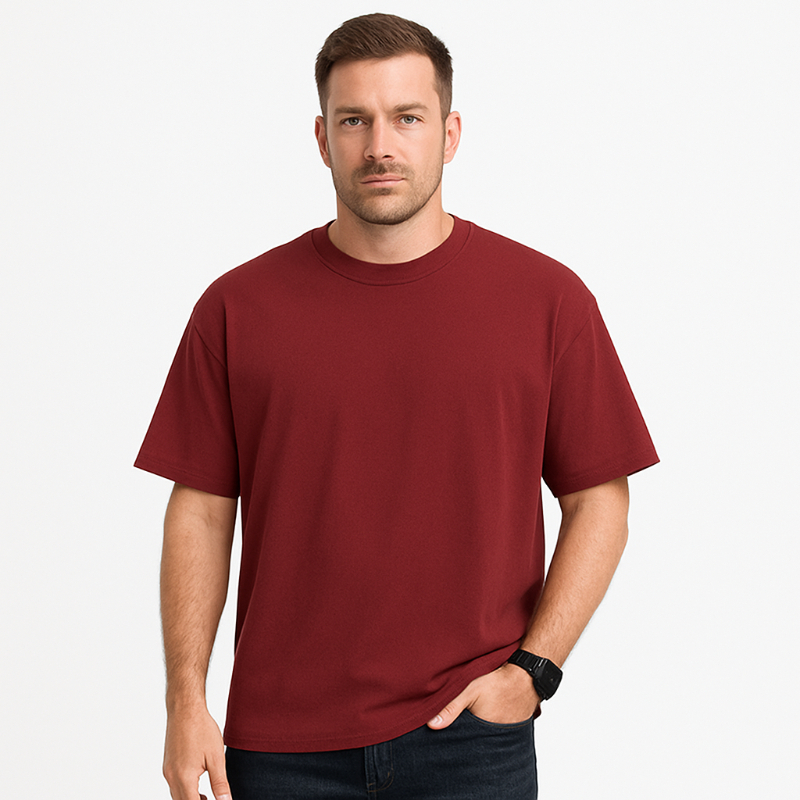 WANKIES MAROON OVERSIZE T-SHIRTS-https://i-media.vyaparify.com/vcards/products/305345/product_1762602245_690f2d0598f8c.jpeg Image