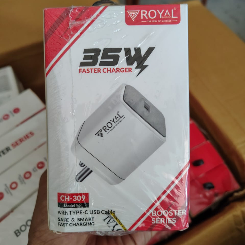 ROYAL 35W FASTER CHARGER (6 manth warranty)-https://i-media.vyaparify.com/vcards/products/305933/product_1764315383_692950f722476.jpeg Image