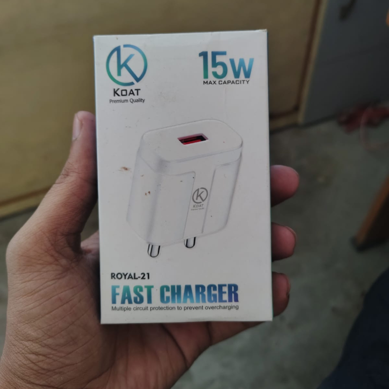 KOAT 15W CHARGER  TIP.C (6 MANTH WARRNTY)-https://i-media.vyaparify.com/vcards/products/306039/product_1764403373_692aa8ad08de5.jpeg Image
