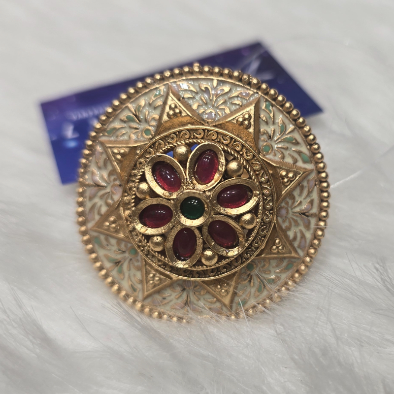 Heritage Kundan Floral Round Ring-https://i-media.vyaparify.com/vcards/products/306185/product_1765270049_6937e221f1091.jpeg Image