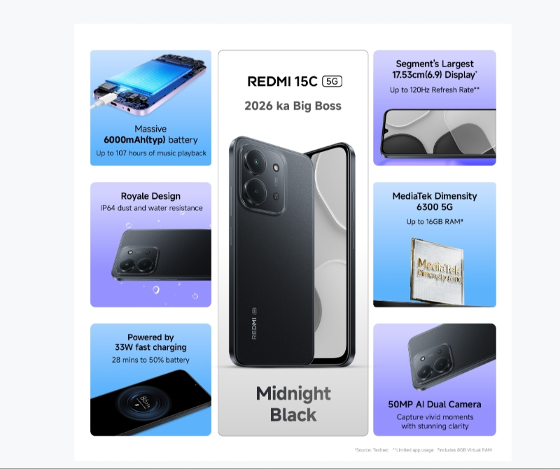 REDMI 15C (6/128 GB) MIDNIGHT BLACK-https://i-media.vyaparify.com/vcards/products/306276/product_1765510288_693b8c90447cb.jpeg Image