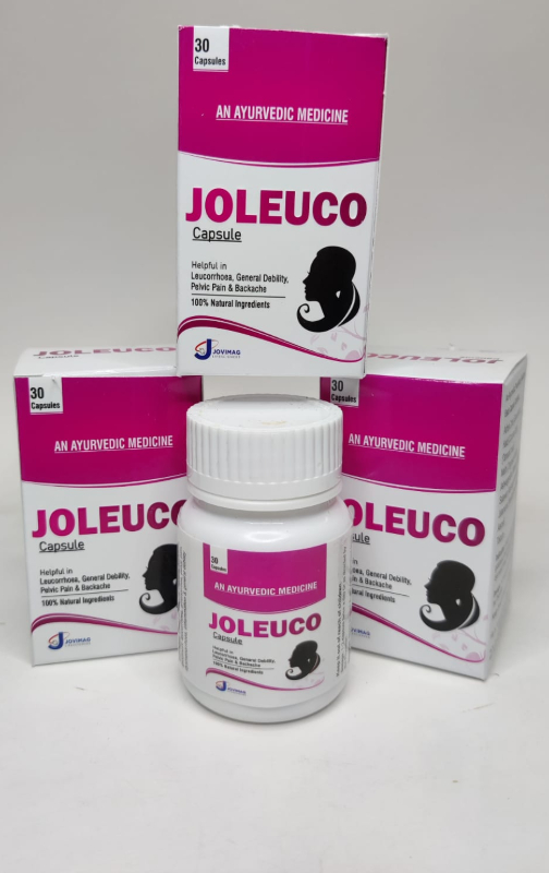  JOLEUCO CAPSULE FOR FEMALE LEUCORIA AND WHITE DISCHARGE AMAN LIFE CARE AYURVEDA Plot No. 11/f/1, Road No. 8,9 Near Market, Baiganwadi, Govandi, Mumbai - 400043