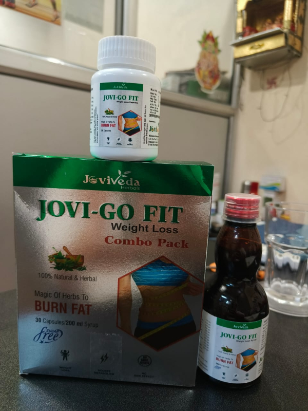  JOVI GO FIT COMBO- 30 CAPSULES + 200ML SYRUP FOR WEIGHT LOSS AMAN LIFE CARE AYURVEDA Plot No. 11/f/1, Road No. 8,9 Near Market, Baiganwadi, Govandi, Mumbai - 400043