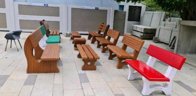 Designer cemented chair Readymade Cement Products In Raigad | Nisha Cement Article Raigad