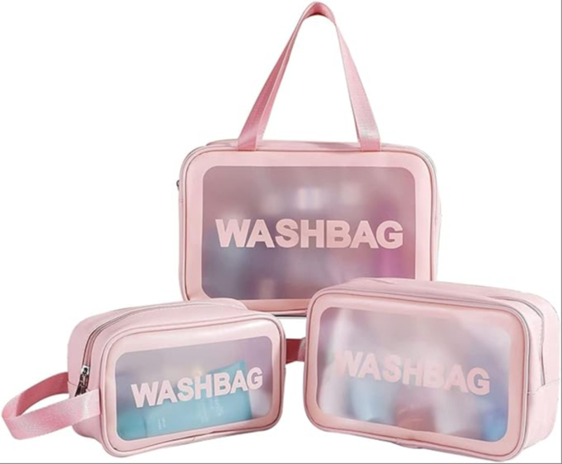 Set of 3 Transparent Waterproof Travel Wash Bag/Toiletry Organizer Pouch with Handle-https://i-media.vyaparify.com/vcards/products/307308/product_1768112591_696341cf5deae.jpeg Image