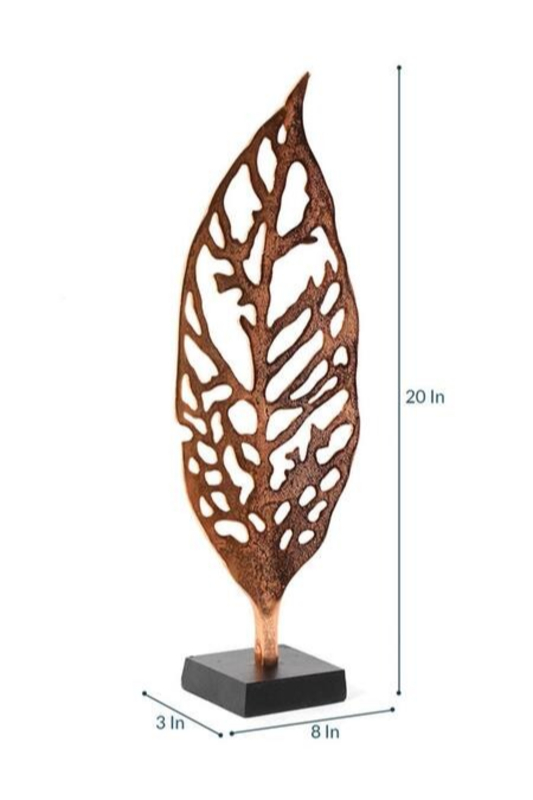 gold aluminium antique leaf sculpture