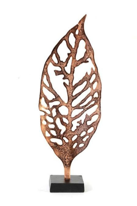 gold aluminium antique leaf sculpture