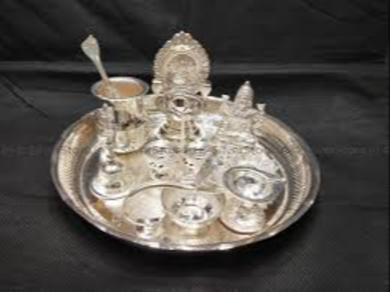 Silver Plated Thali Mohan Creations – Best Jewellery Store Giridih, Jharkhand Mathadih, Jharkhand 815301, India