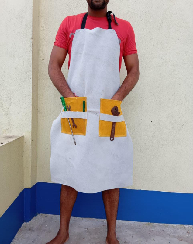 Safety leather apron with tool pockets-https://i-media.vyaparify.com/vcards/products/307793/product_1768828474_696e2e3a4f764.jpeg Image