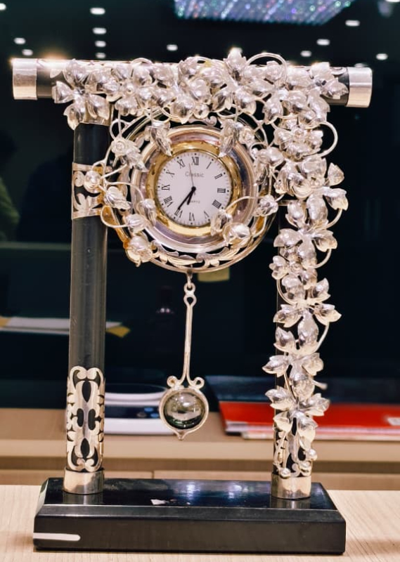 Silver Watch (Decorative Table Clock) Mohan Creations – Best Jewellery Store Giridih, Jharkhand Mathadih, Jharkhand 815301, India
