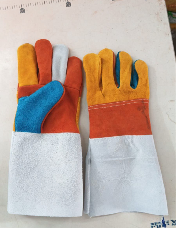 Multicolored all leather industrial gloves BROBOND OVERSEAS 