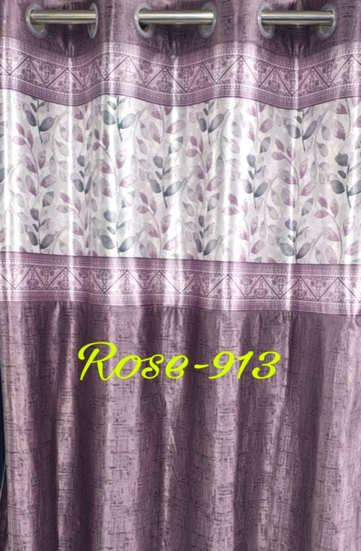 Digital Print Curtain - Rose (Pack of 1)