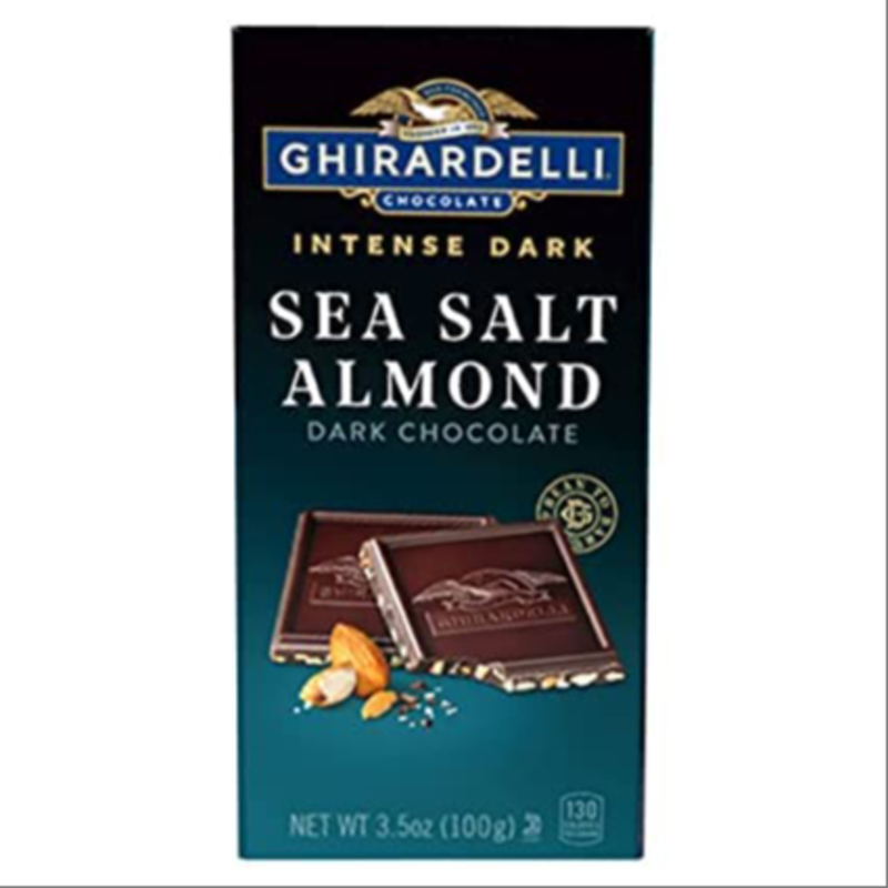  Ghirardelli Intense Dark Sea Salt Almond Dark Chocolate 100g Choconuts - Best Chocolate & Dry Fruits Shop Shop No 1, Kumar Pavilion, East St, Next To PNG Showroom, Pune Cantonment, Pune, Maharashtra 411001, India