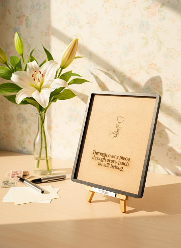 Personalized Jigsaw Puzzle Photo Frame | Custom Picture Puzzle with Frame, Message & Date | Couple M