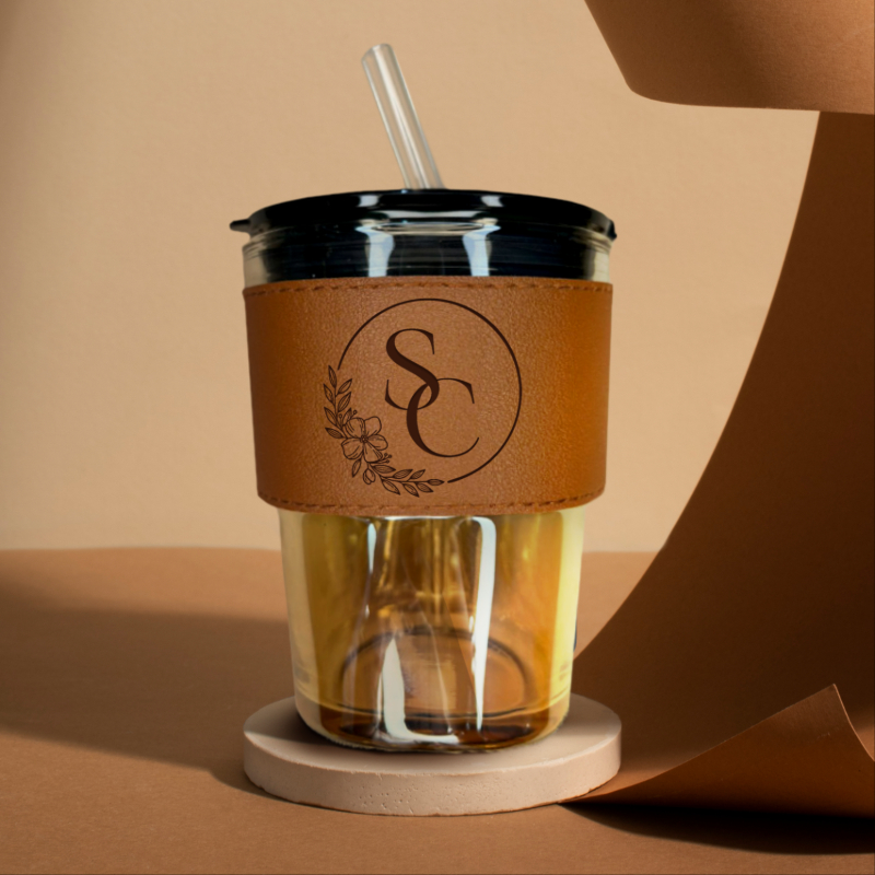 Personalized Glass Sipper Tumbler with Leather Band, Lid & Straw | Leakproof Reusable Gift for Kids Lumora Craft Studio 302, Pramila Sadan. Beside DTDC Shop, Beside Leva Bhavan, Datta Nagar, Dombivali East