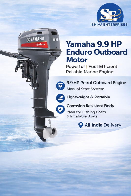 Yamaha 9.9 HP Petrol Outboard Motor Heavy Duty Marine Engine for Inflatable & Fiber Boats in Mumbai SHIVA ENTERPRISES Laxmi Classic Building, Laxmi Park, Mira Bhayandar Road, Mira Road East