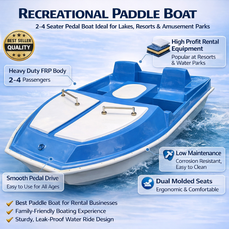 FRP Pedal Paddle Boat for Resorts, Parks & Rental Operations in Mumbai SHIVA ENTERPRISES Laxmi Classic Building, Laxmi Park, Mira Bhayandar Road, Mira Road East