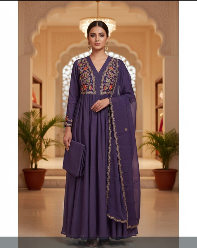 Pure mul chanderi suit with pant and dupatta Vasudev Clothing Bengaluru, Karnataka 560100, India