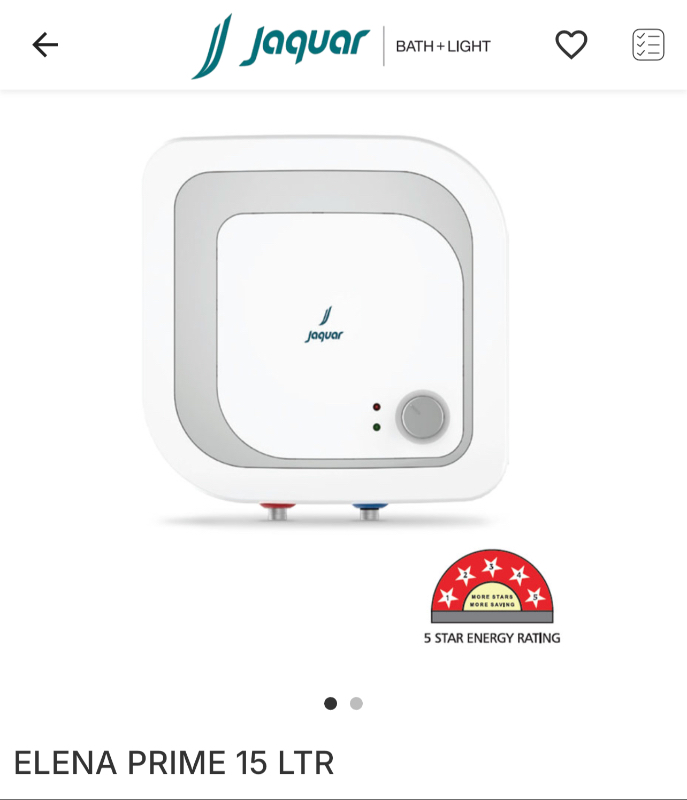 JAQUAR WATER HEATER HARKAMALS BATH FITTING 