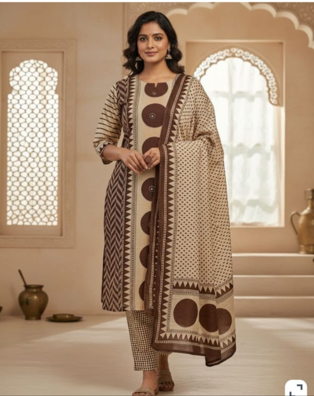 Cotton suits with dupatta and pant Vasudev Clothing Bengaluru, Karnataka 560100, India