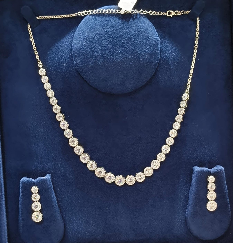 Silver Necklace & Earrings Set 925 Mohan Creations – Best Jewellery Store Giridih, Jharkhand Mathadih, Jharkhand 815301, India