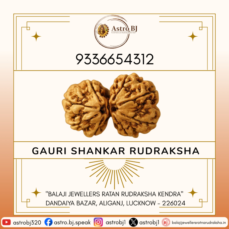  AstroBJ Gauri Shankar Rudraksha"Siddh & Energised" A+++ Quality Astro BJ Lucknow, Uttar Pradesh 226024, India