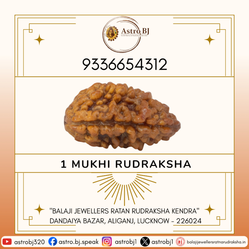  AstroBJ 1 Mukhi Rudraksha "Siddh & Energised" A+++ Quality Astro BJ Lucknow, Uttar Pradesh 226024, India