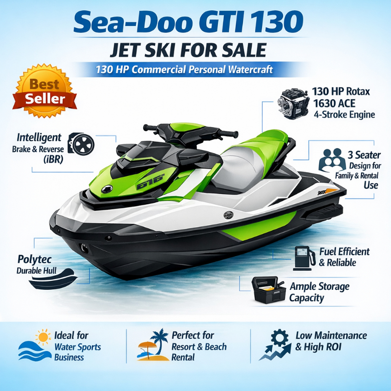 Sea-Doo GTI 130 Jet Ski For Sale,130 HP Commercial Personal Watercraft For Water Sports Business in Mumbai SHIVA ENTERPRISES Laxmi Classic Building, Laxmi Park, Mira Bhayandar Road, Mira Road East