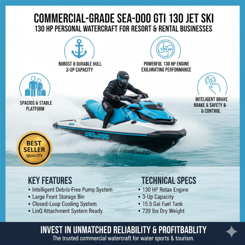 Sea-Doo GTI 130 Jet Ski For Sale,130 HP Commercial Personal Watercraft For Water Sports Business in Mumbai-https://i-media.vyaparify.com/vcards/products/309317/product_1771507153_69970dd15f66c.jpeg Image