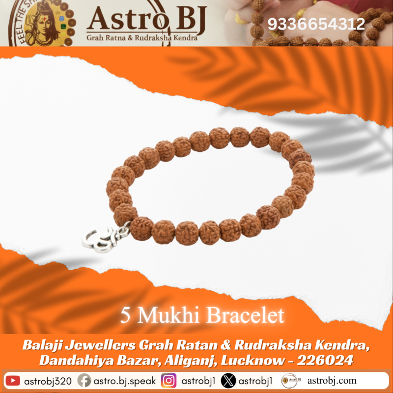 AstroBJ 5 Mukhi Rudraksha Bracelet "Siddh & Energised" A+++ Quality-https://i-media.vyaparify.com/vcards/products/309461/product_1771675929_6999a1197024c.png Image