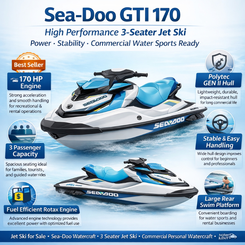 Sea-Doo GTI 170 High Performance 3-Seater Jet Ski Power Stability Commercial Water sports in Mumbai SHIVA ENTERPRISES Laxmi Classic Building, Laxmi Park, Mira Bhayandar Road, Mira Road East