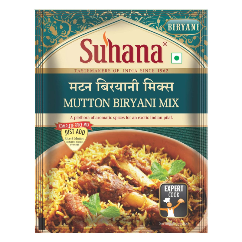  SUHANA MUTTON BIRYANI MIX 50G NXTGEN SUPERMARKET SHOP NO 5A ZEONBUILDING BHAKTI PARKWADALA EAST MUMBAI