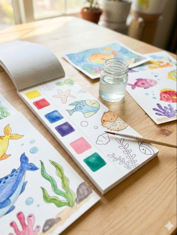 Wat Color painting book- 8 pages Online Gift Store In Electronic City, Bangalore - The Present Place B606, Aratt Milano Apartment, Nirmala Vidyalaya Road, Gattahalli, Bangalore