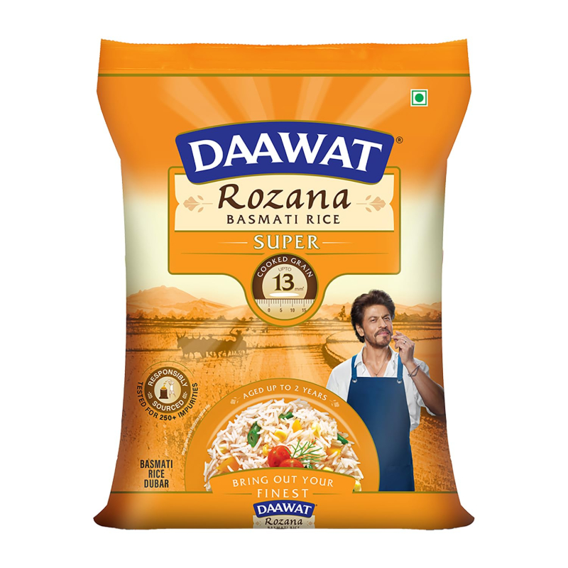  DAAWAT ROZANA BASMATI RICE SUPER 5KG NXTGEN SUPERMARKET SHOP NO 5A ZEONBUILDING BHAKTI PARKWADALA EAST MUMBAI
