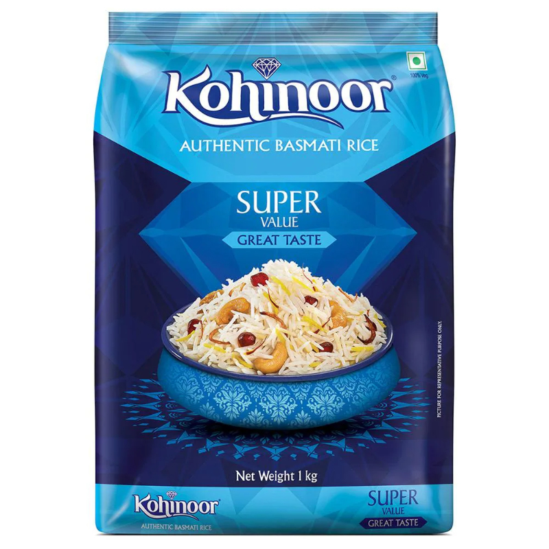  KOHINOOR AUTHENTIC BASMATI RICE 1KG NXTGEN SUPERMARKET SHOP NO 5A ZEONBUILDING BHAKTI PARKWADALA EAST MUMBAI
