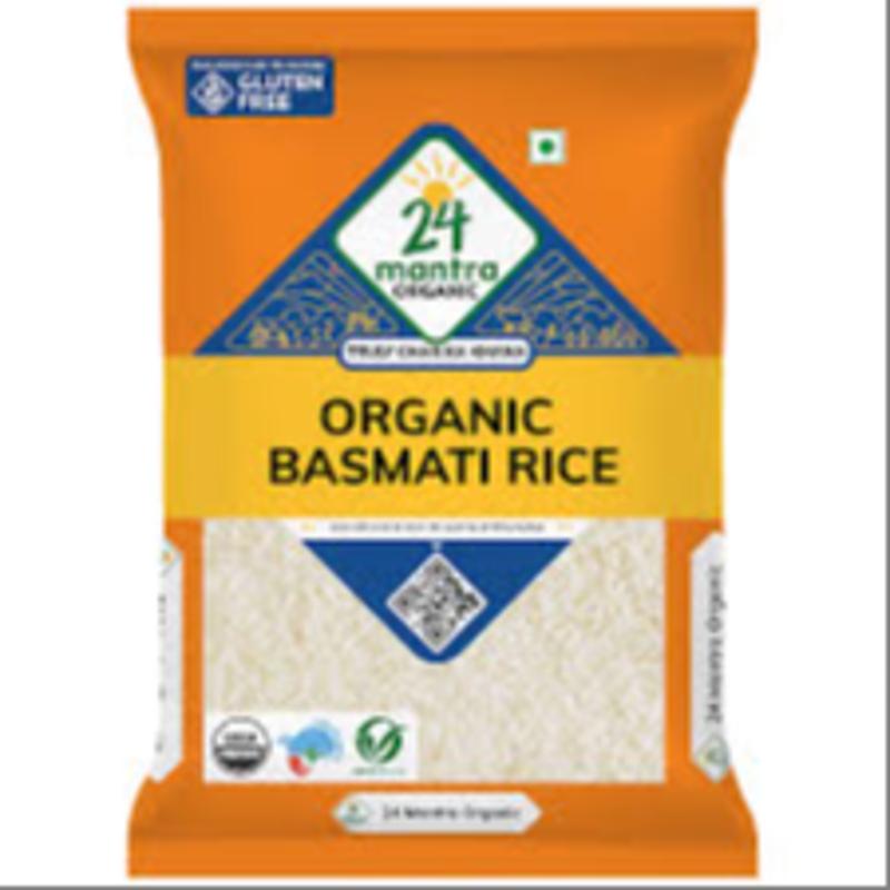  24 Mantra Organic Rice - White Basmati 1 Kg Pouch NXTGEN SUPERMARKET SHOP NO 5A ZEONBUILDING BHAKTI PARKWADALA EAST MUMBAI