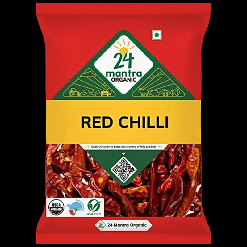 24 MANTRA ORGANIC RED CHILLY WHOLE NXTGEN SUPERMARKET SHOP NO 5A ZEONBUILDING BHAKTI PARKWADALA EAST MUMBAI