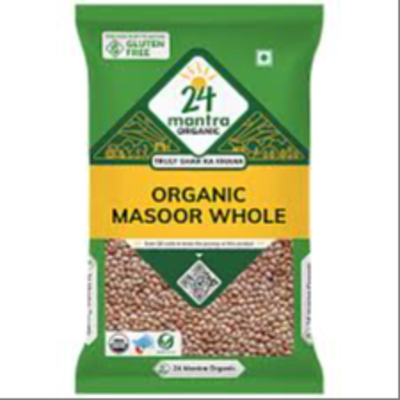 24 MANTRA ORGANIC MASOOR WHOLE 500GM NXTGEN SUPERMARKET SHOP NO 5A ZEONBUILDING BHAKTI PARKWADALA EAST MUMBAI