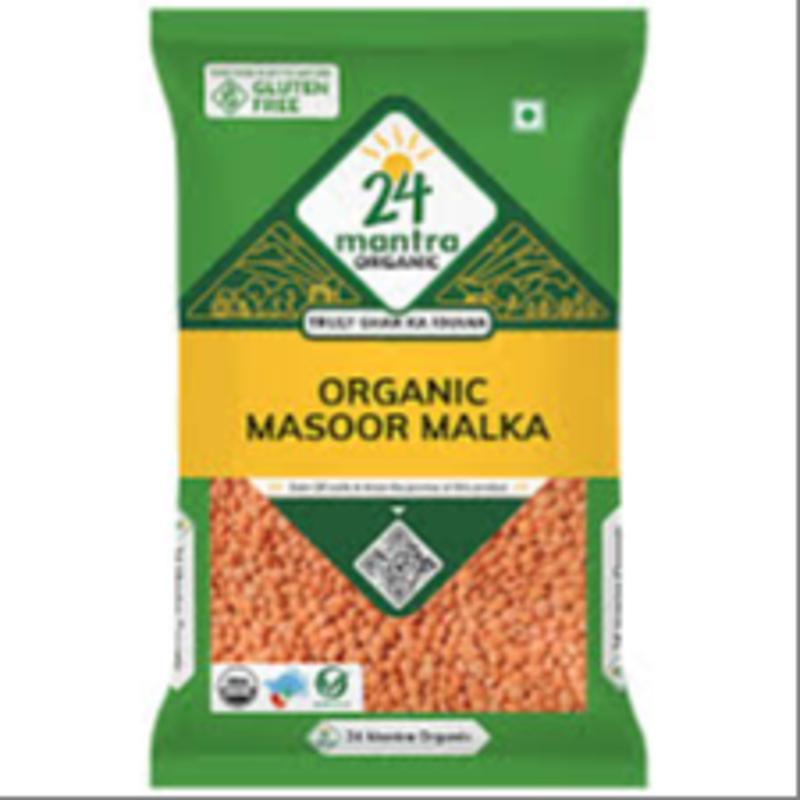  24 MANTRA ORGANIC MASOOR MALKA 500GM NXTGEN SUPERMARKET SHOP NO 5A ZEONBUILDING BHAKTI PARKWADALA EAST MUMBAI