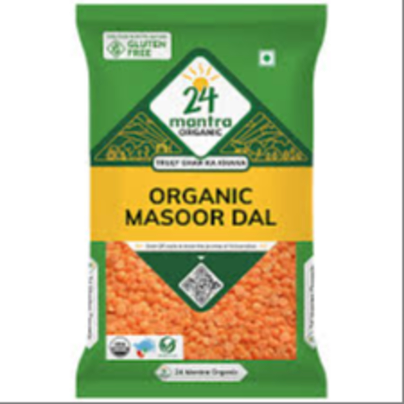  24Mantra ORGANIC  MASOORDAL 500G NXTGEN SUPERMARKET SHOP NO 5A ZEONBUILDING BHAKTI PARKWADALA EAST MUMBAI