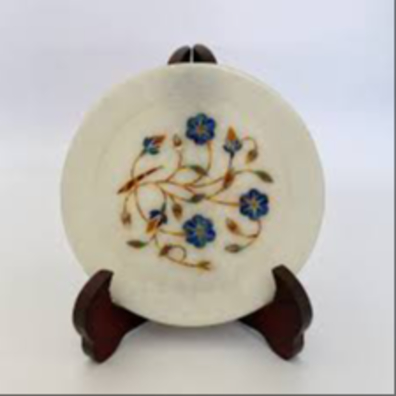 Handicraft marble plate Indian Art Gallery - Moonj And Hand Made Product Agra Western Gate, Kinari Bazar, Purani Mandi, Tajganj, Agra, Uttar Pradesh 282001, India