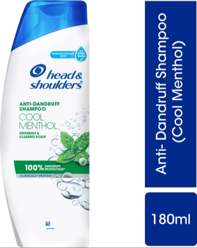 Head and shoulder  anti dandruff shampoo cool menthol up to 100% dandruff protection 180ml NXTGEN SUPERMARKET SHOP NO 5A ZEONBUILDING BHAKTI PARKWADALA EAST MUMBAI