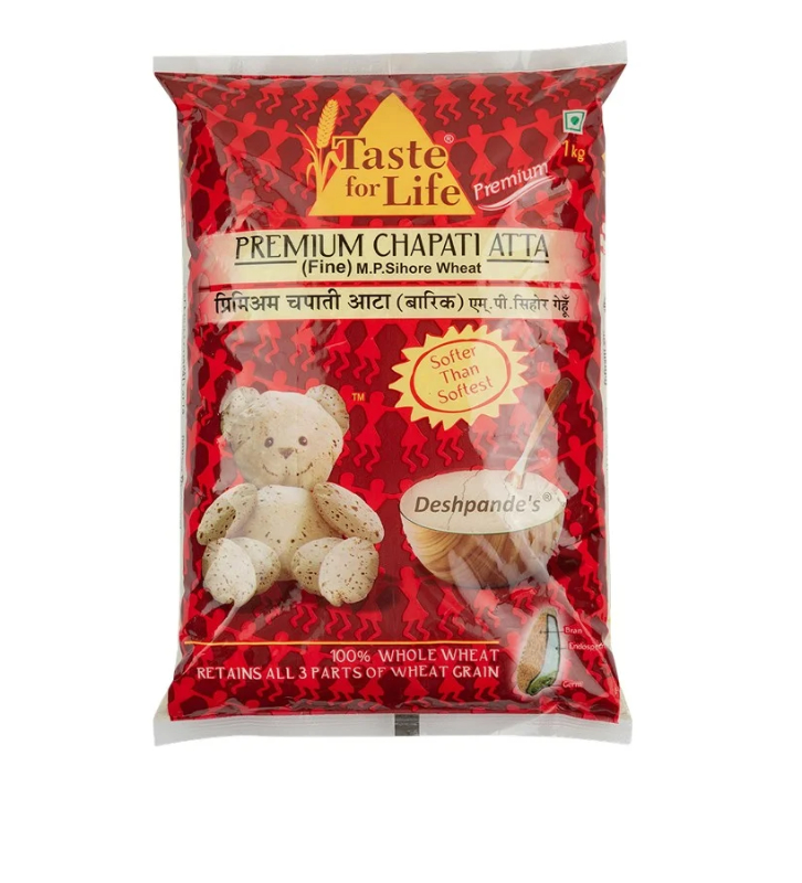  DESHPANDE PREMIUM CHAPATI ATTA FINE 1KG NXTGEN SUPERMARKET SHOP NO 5A ZEONBUILDING BHAKTI PARKWADALA EAST MUMBAI