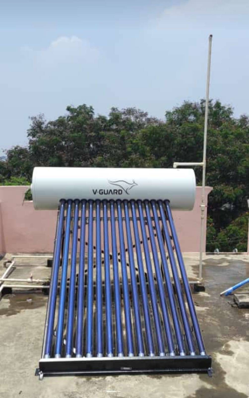 Vguard Solar Water Heater in Hyderabad - Efficient Hot Water Production MITHRA CONSTRUCTIONS & INTERIORS 