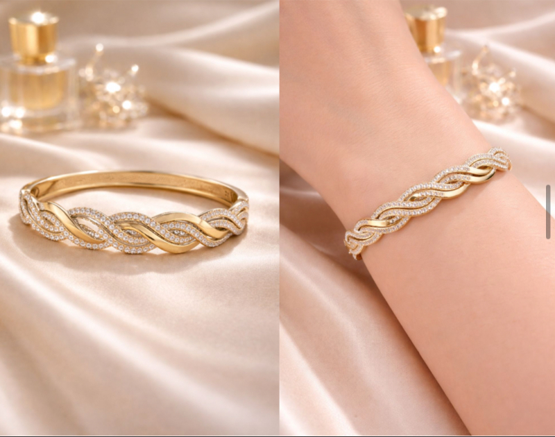 Anti tarnish free size lock bracelet