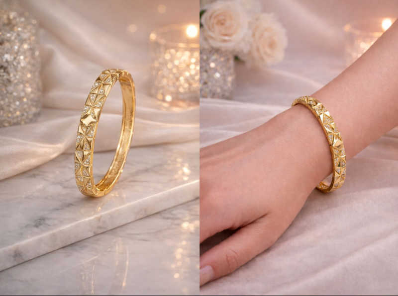 Anti tarnish free size lock bracelet