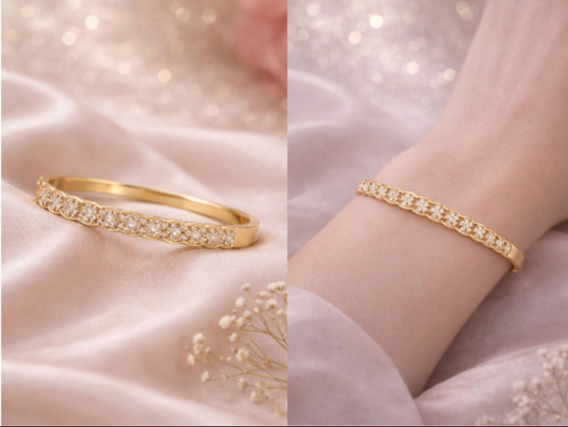 Anti tarnish free size lock bracelet