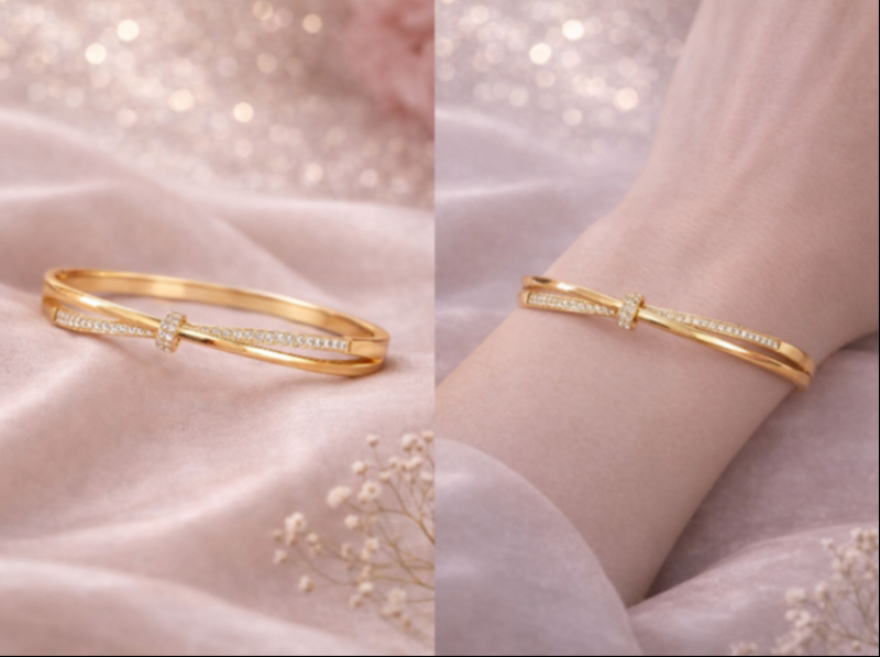 Anti tarnish free size lock bracelet