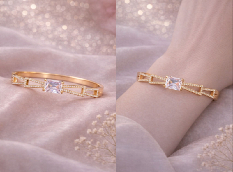 Anti tarnish free size lock bracelet